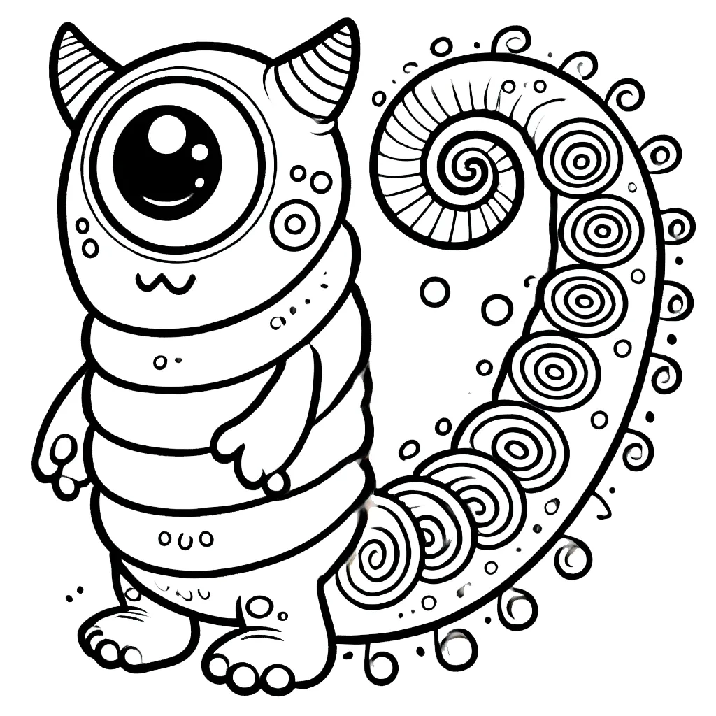 imprimer coloriage Monstre gratuit