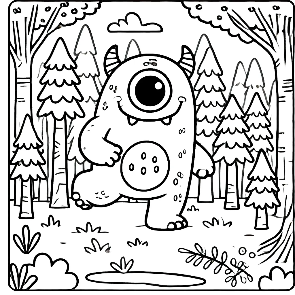 coloriage Monstre pour enfant a imprimer gratuit