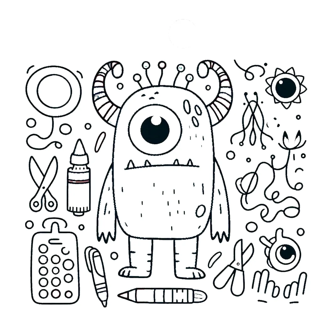 coloriage Monstre pour enfant de 2 ans