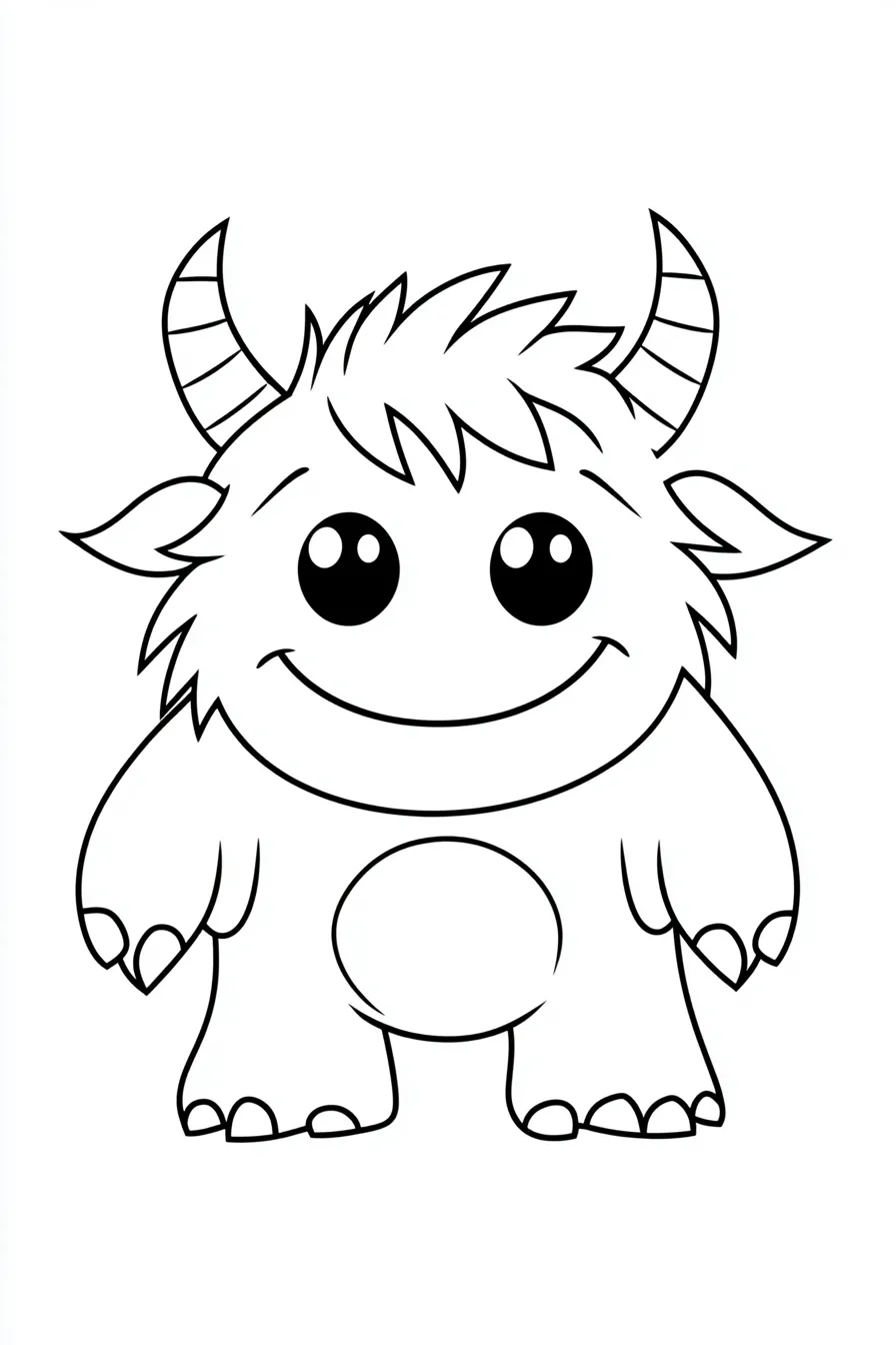 coloriage Monstre et découpage à imprimer 1