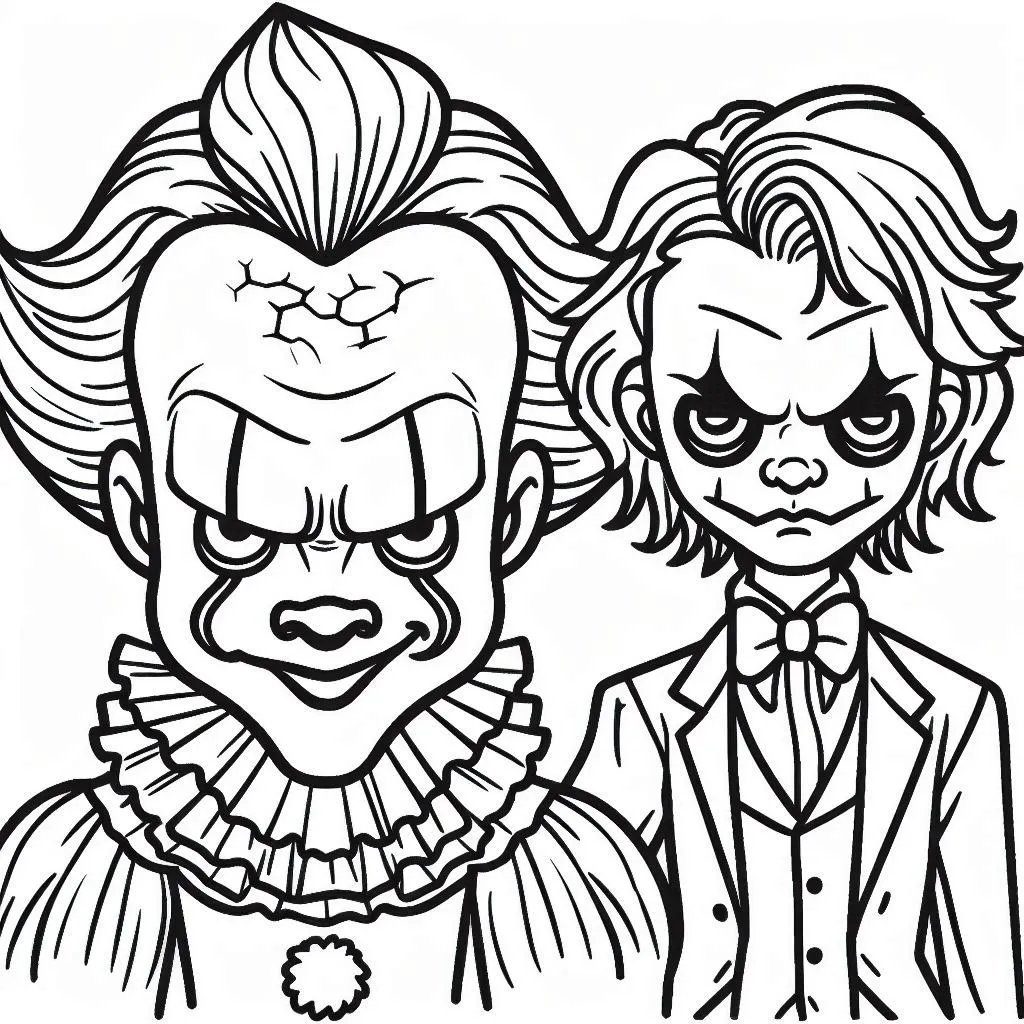 image de coloriage Pennywise pour enfant 1