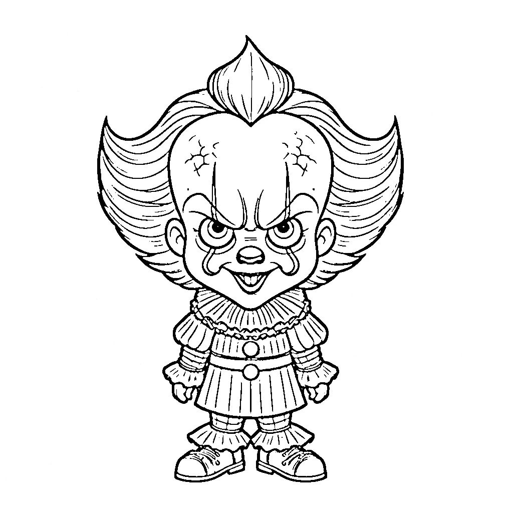 coloriage Pennywise a colorier en ligne