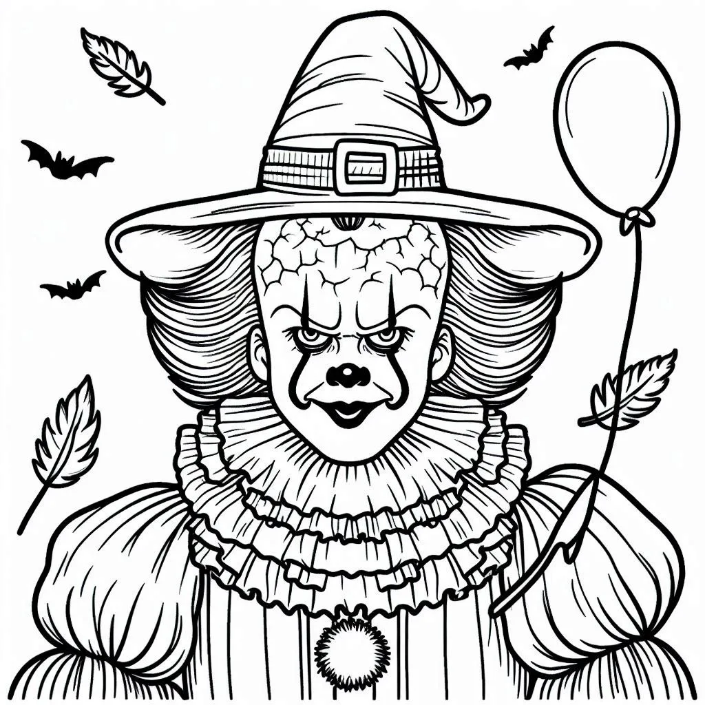 coloriage Pennywise gratuit a imprimer