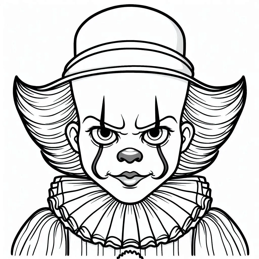 coloriage Pennywise à imprimer pdf gratuit