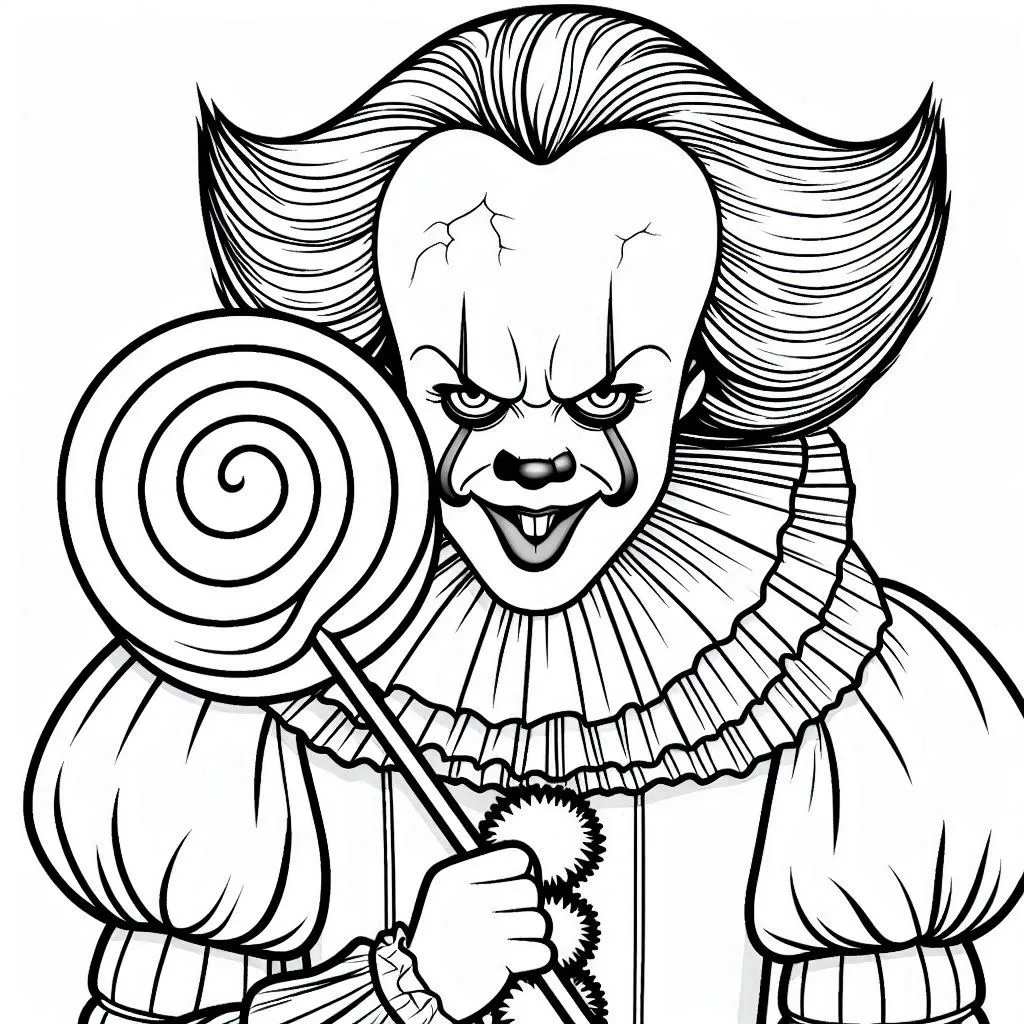 coloriage Pennywise à imprimer gratuitement pdf