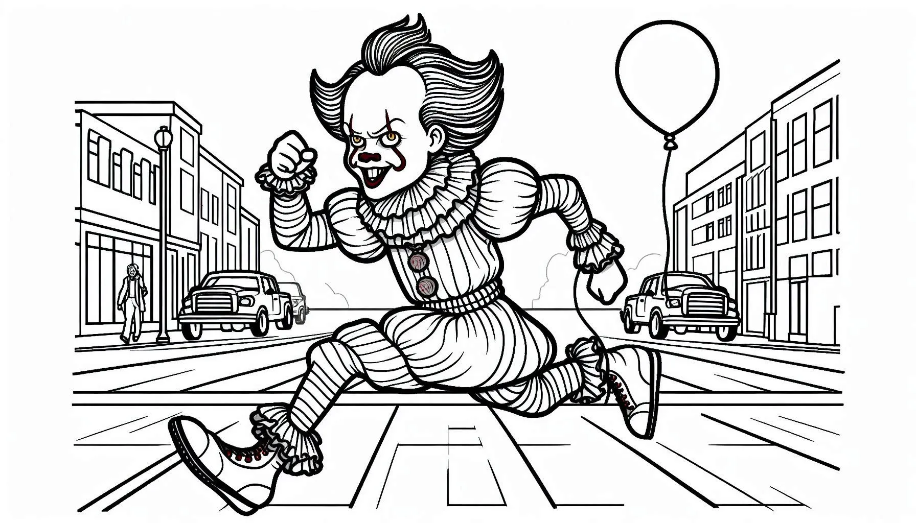 coloriage Pennywise à imprimer pour enfant de 10 ans