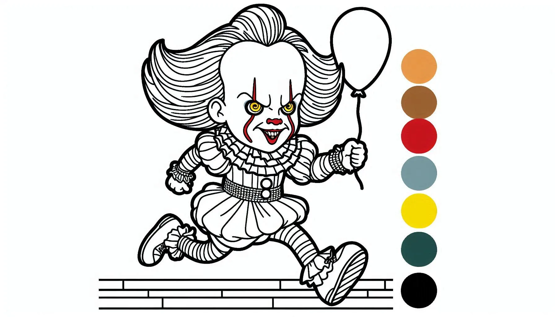 coloriage Pennywise pour enfants 1