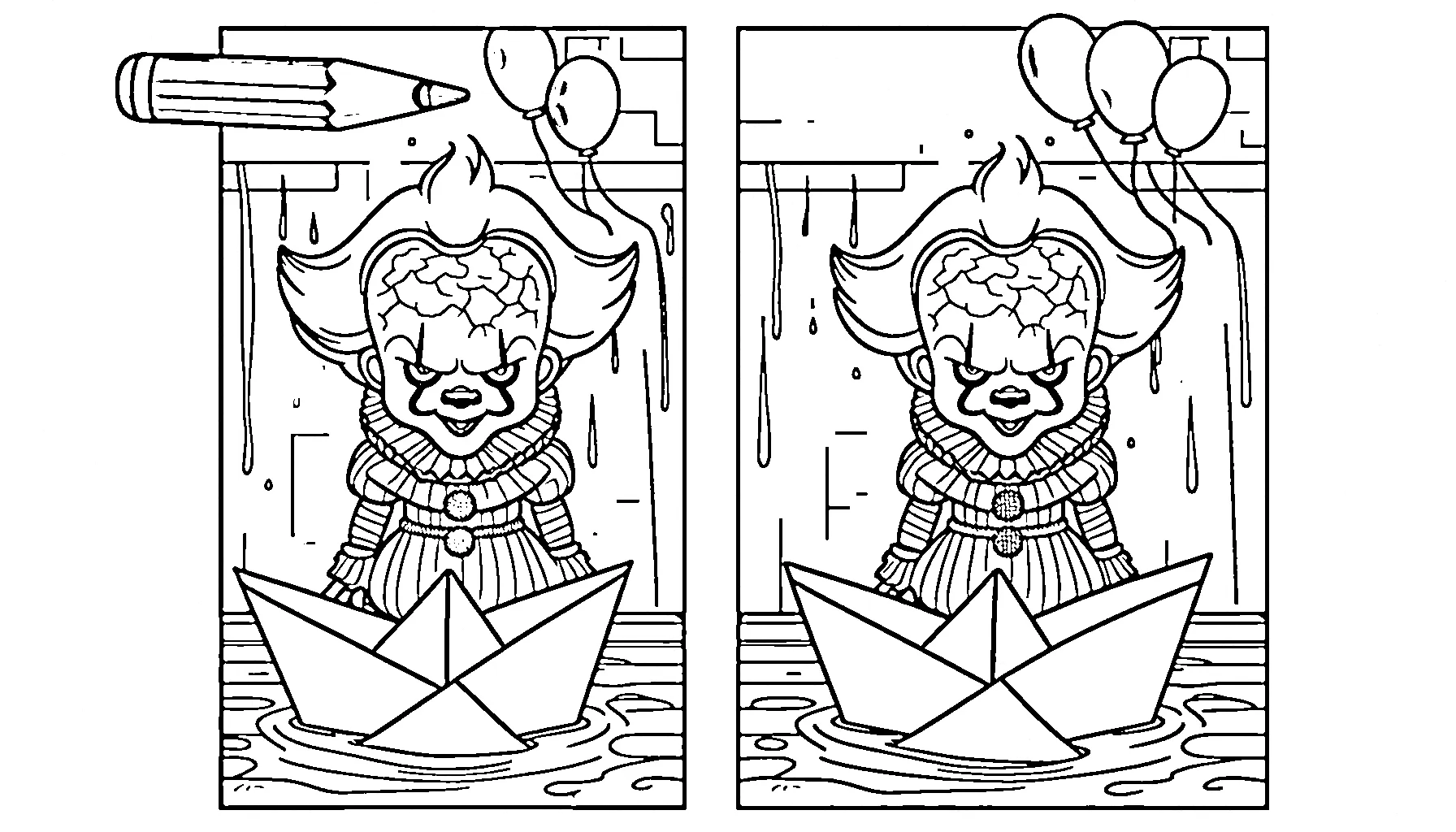 coloriage Pennywise à imprimer pour enfant de 7 ans