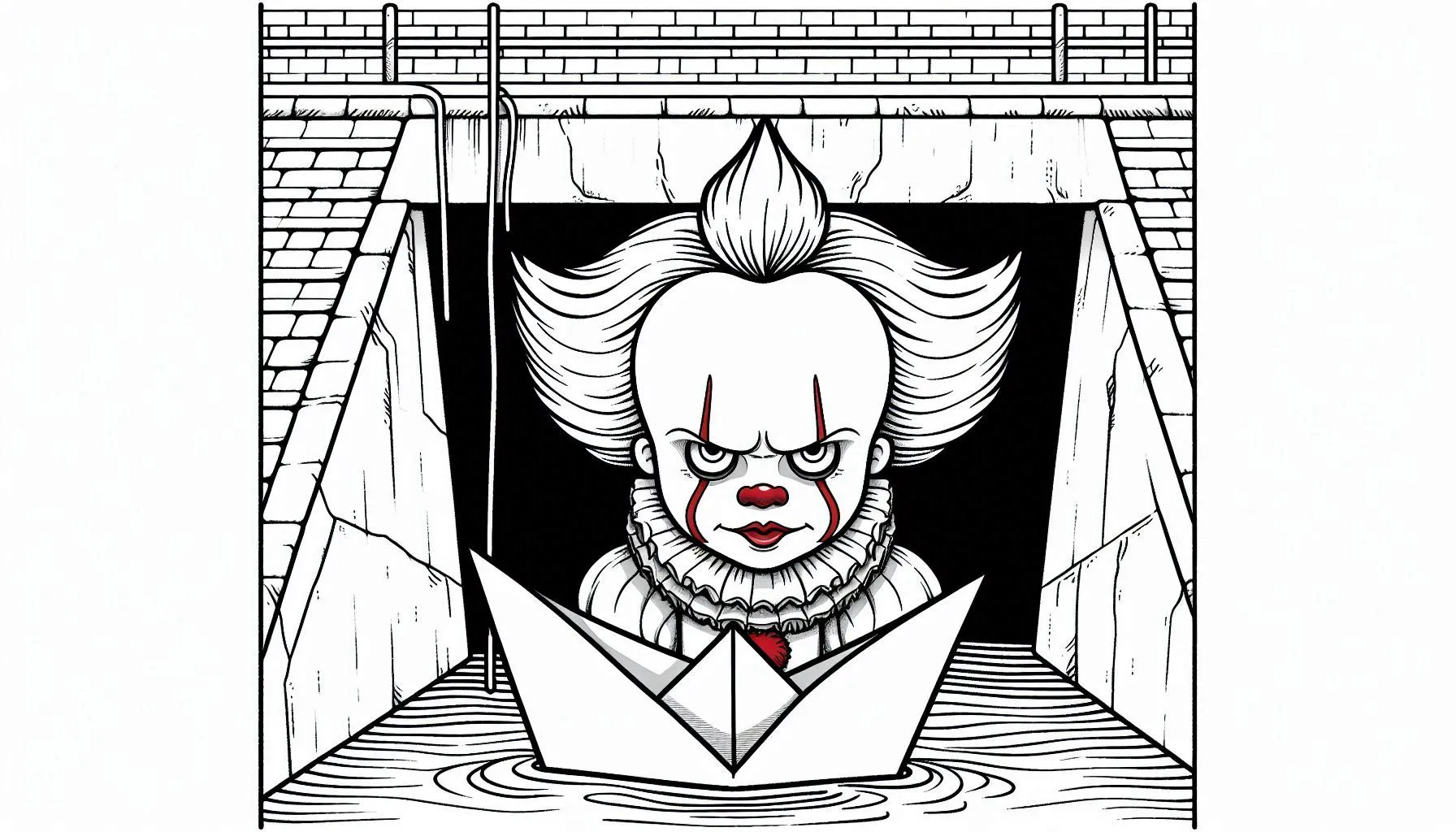 coloriage Pennywise educatif pour enfant