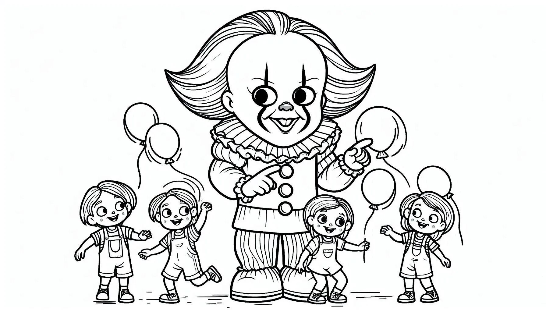 coloriage Pennywise a imprimer pour enfant de 4 ans