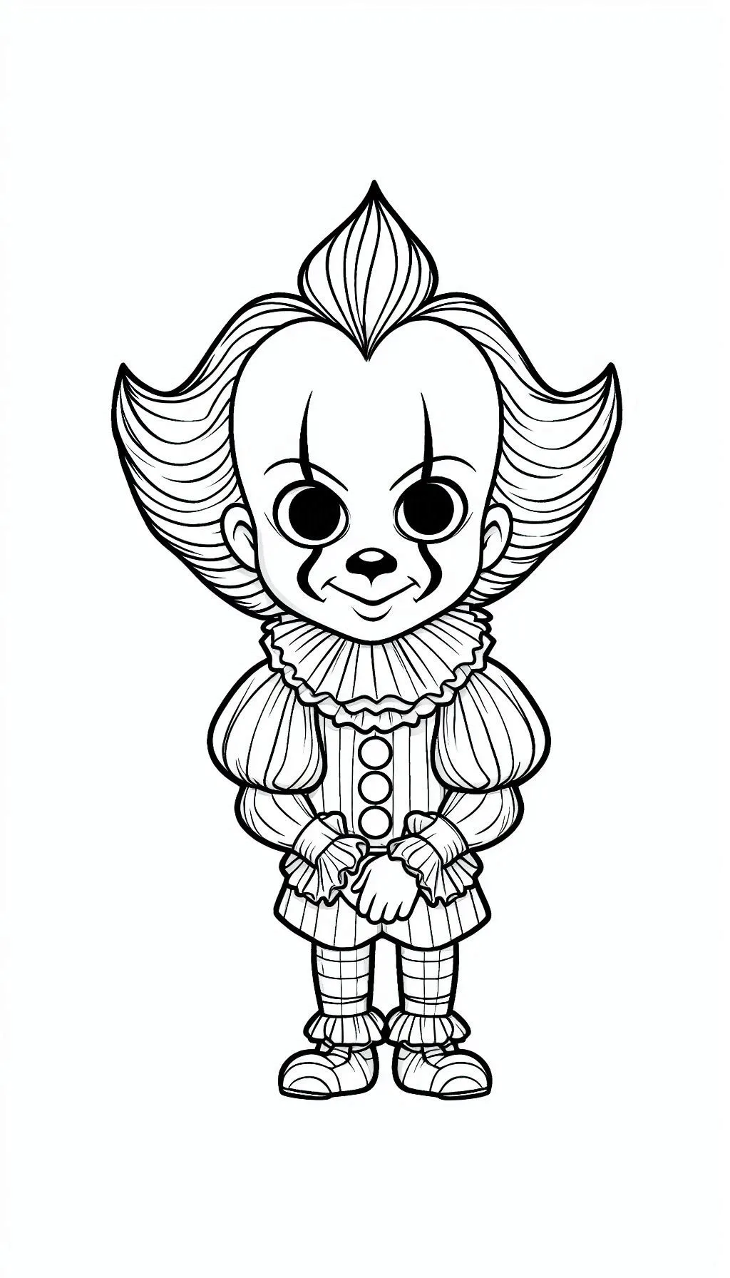 coloriage Pennywise et decoupage a imprimer gratuit