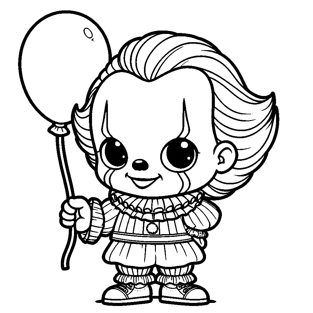 coloriage Pennywise pour enfant de 2 ans