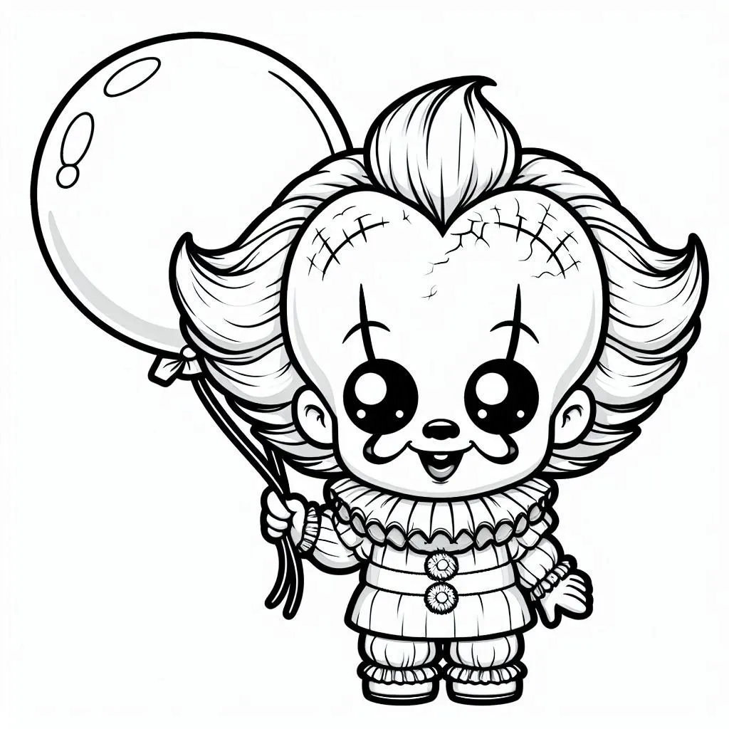 coloriage Pennywise pour enfant de à imprimer