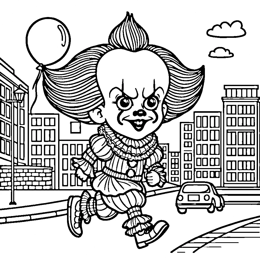 coloriage Pennywise pour enfant de 2 ans 1