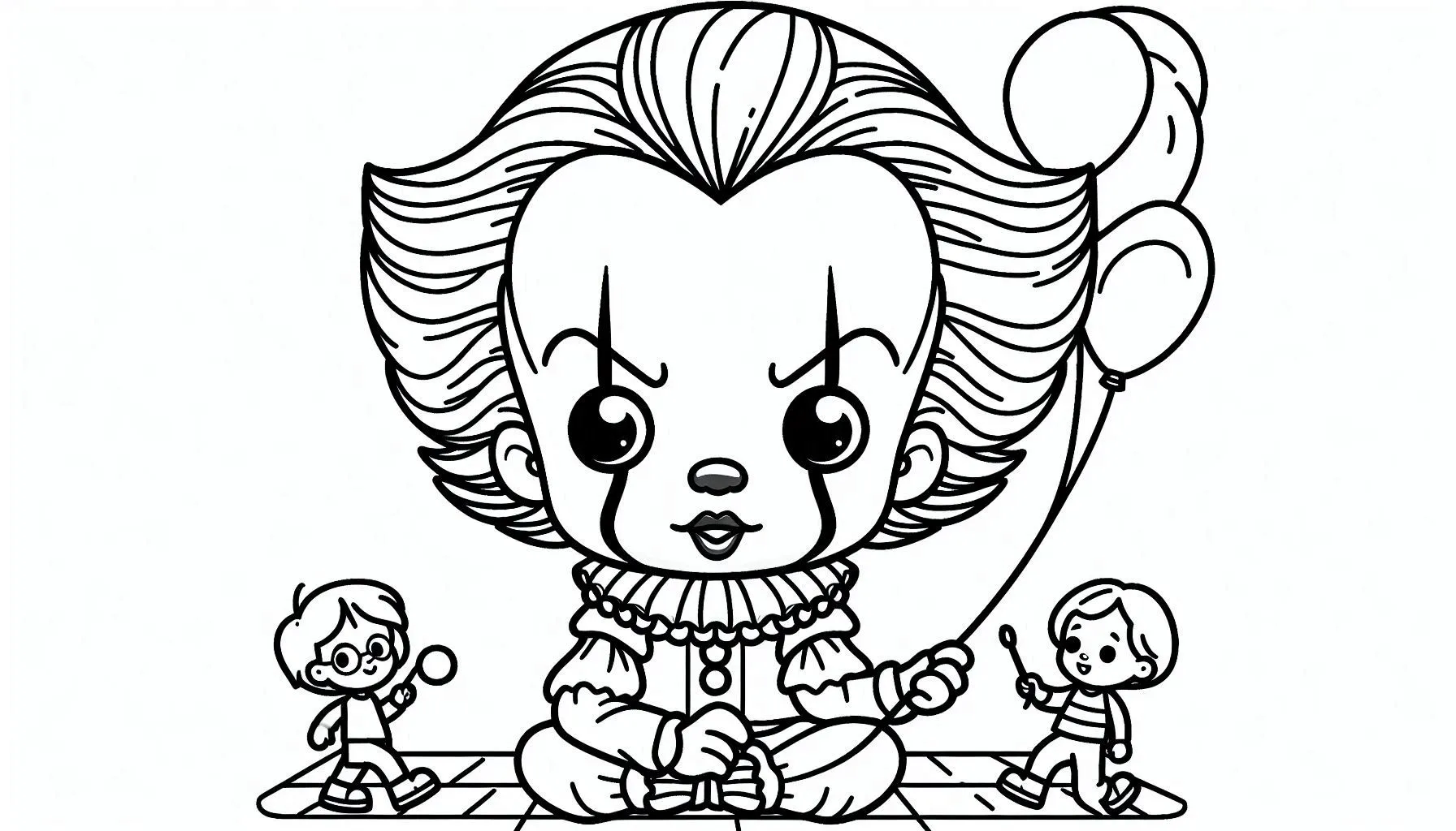 coloriage Pennywise gratuit en ligne 1