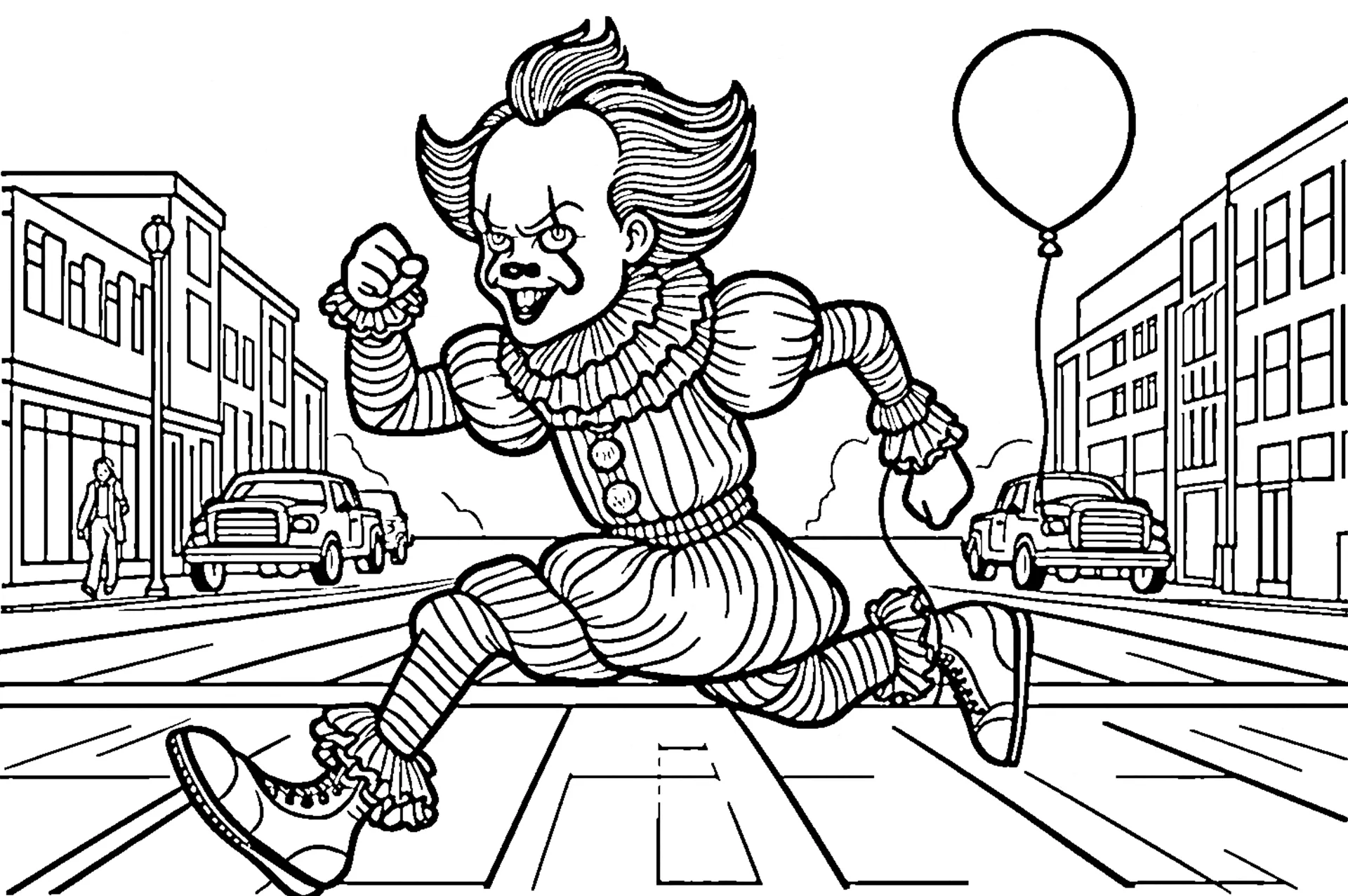 coloriage Pennywise pour enfant de 10 ans