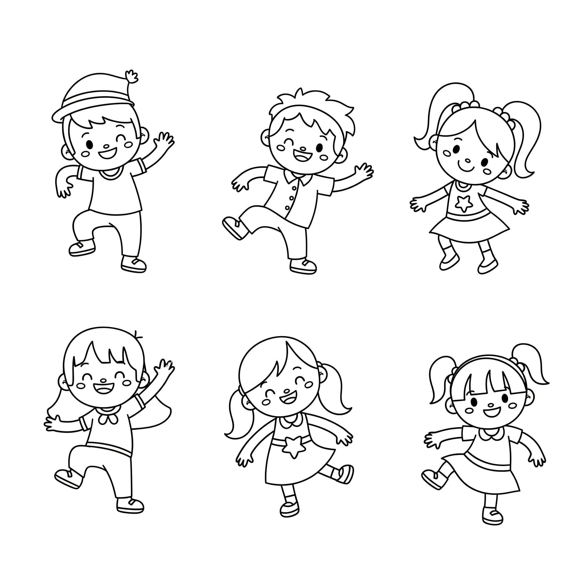 coloriage Personnages dansants a colorier en ligne