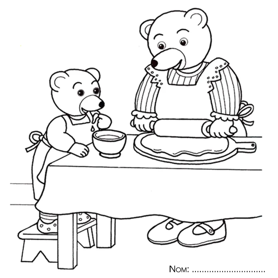 coloriage Petit Ours Brun a imprimer gratuit