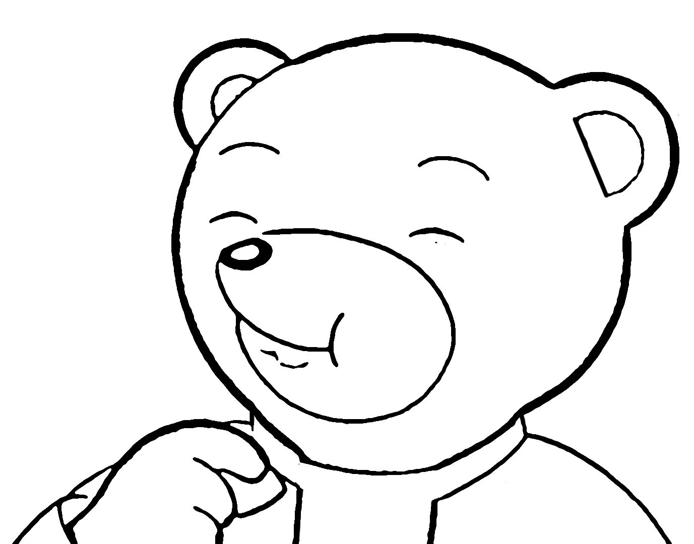 coloriage Petit Ours Brun pour enfants a imprimer