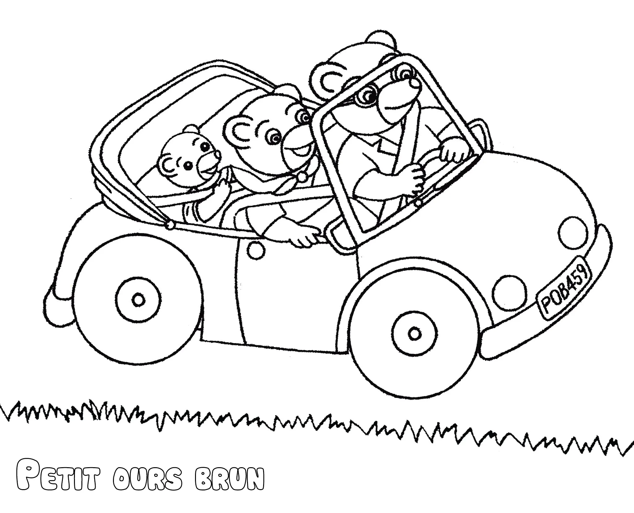 coloriage Petit Ours Brun en ligne pour enfant 1