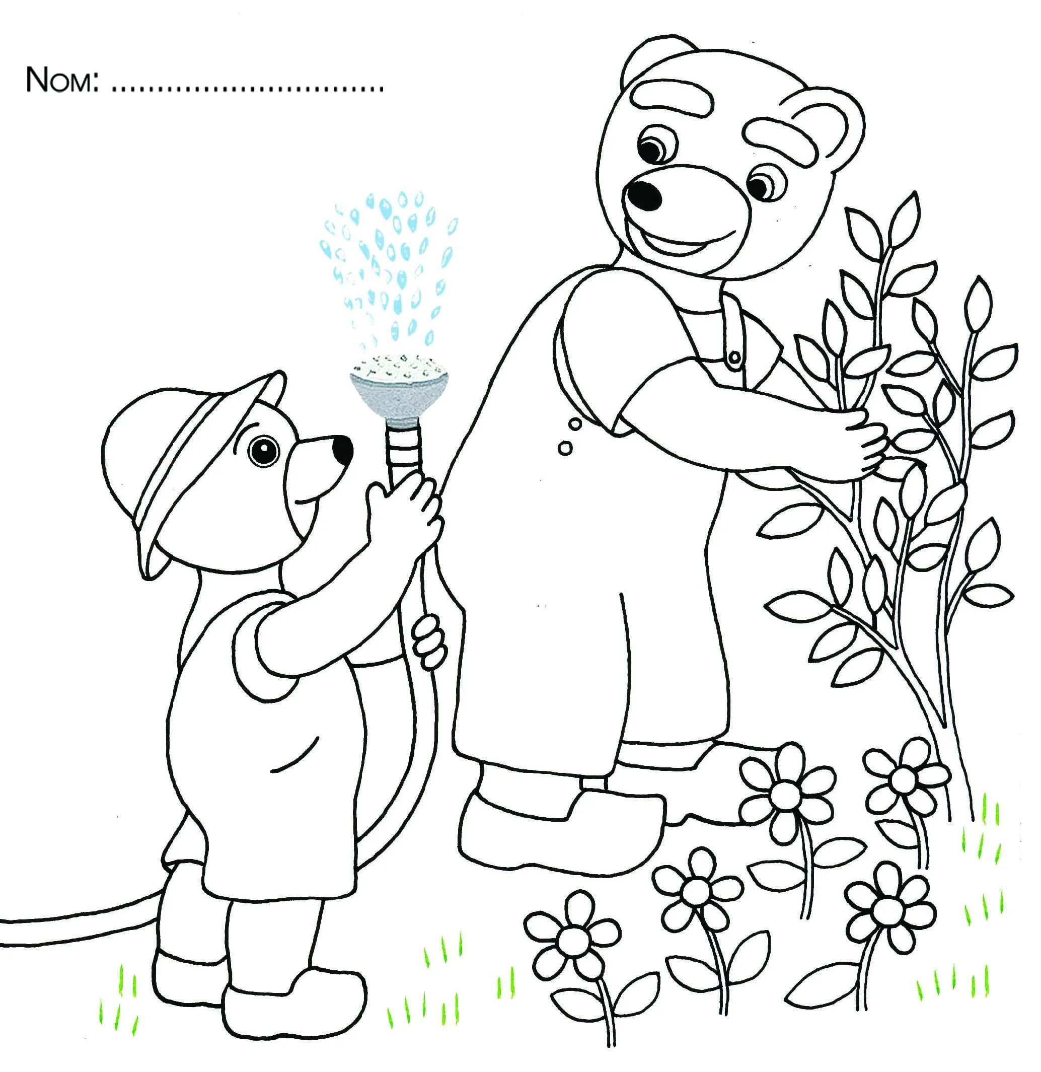 coloriage Petit Ours Brun gratuit en ligne 1