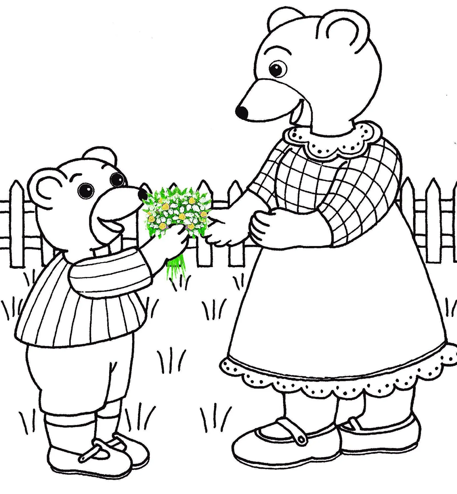 coloriage Petit Ours Brun pour enfants à télécharger