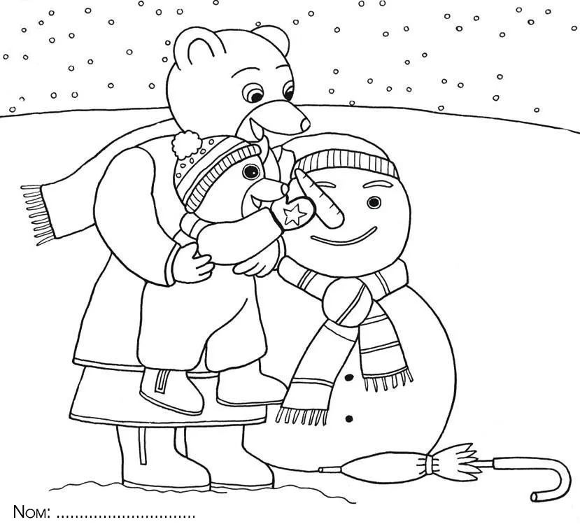 coloriage Petit Ours Brun gratuit 1