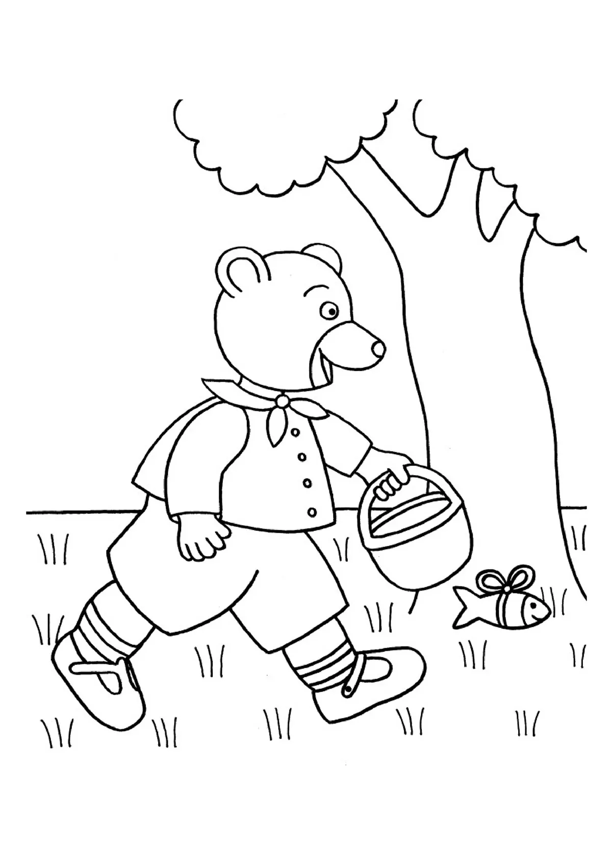 coloriage Petit Ours Brun à imprimer gratuit