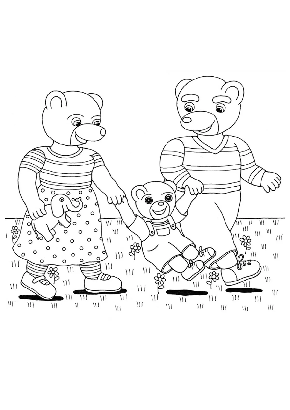 coloriage Petit Ours Brun en ligne pour enfant