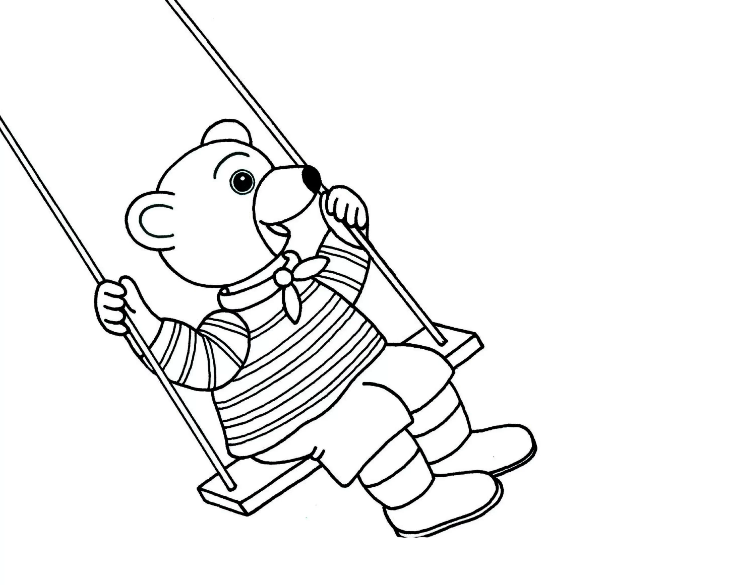 coloriage Petit Ours Brun et découpage à imprimer