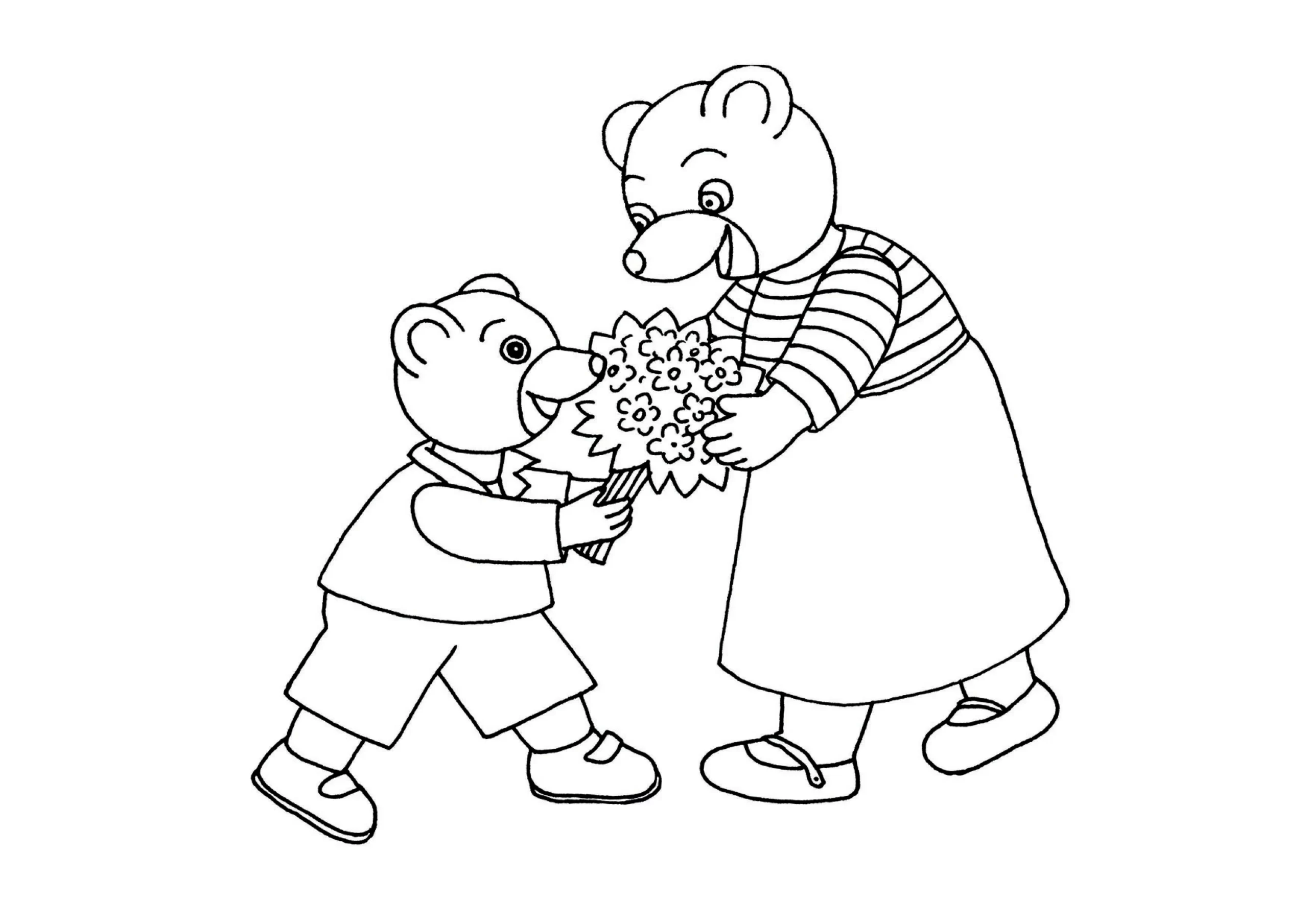 coloriage Petit Ours Brun a dessiner et imprimer