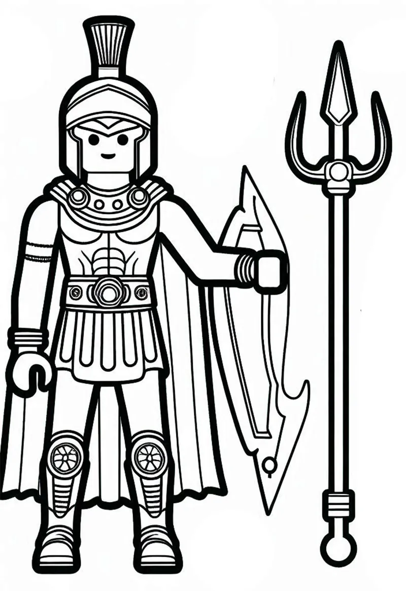 coloriage Playmobil pour enfant de 4 ans