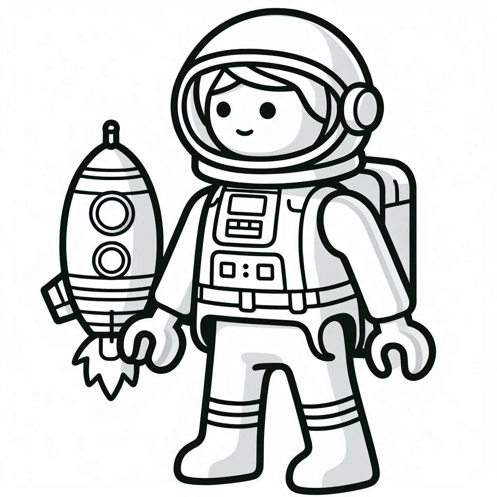 coloriage Playmobil à imprimer kawaii