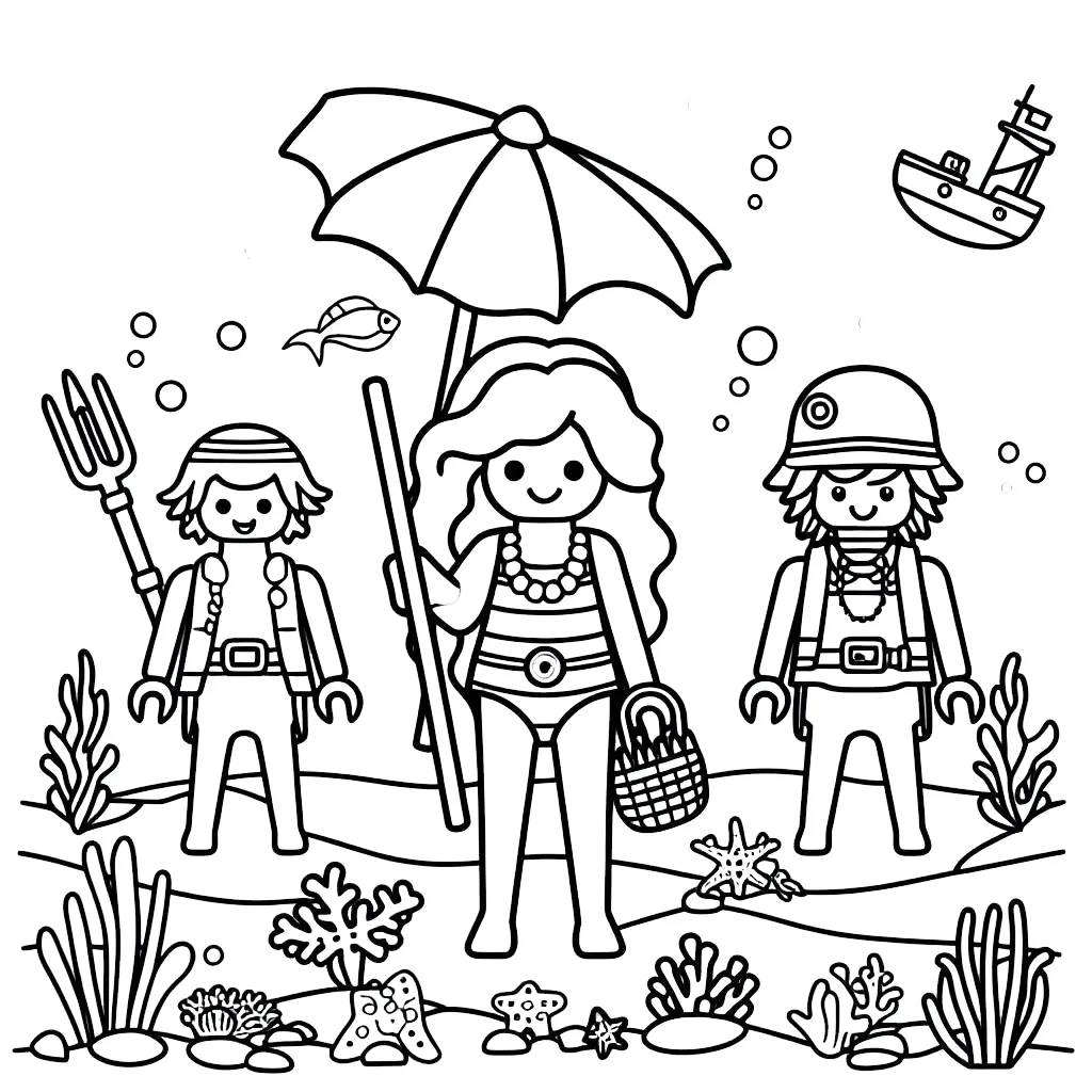 coloriage Playmobil à imprimer a4