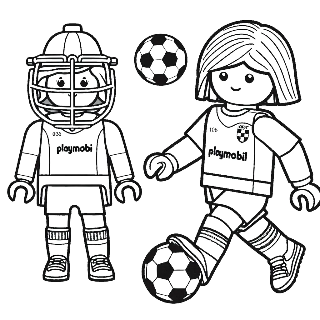 coloriage Playmobil à imprimer pour enfant de 7 ans