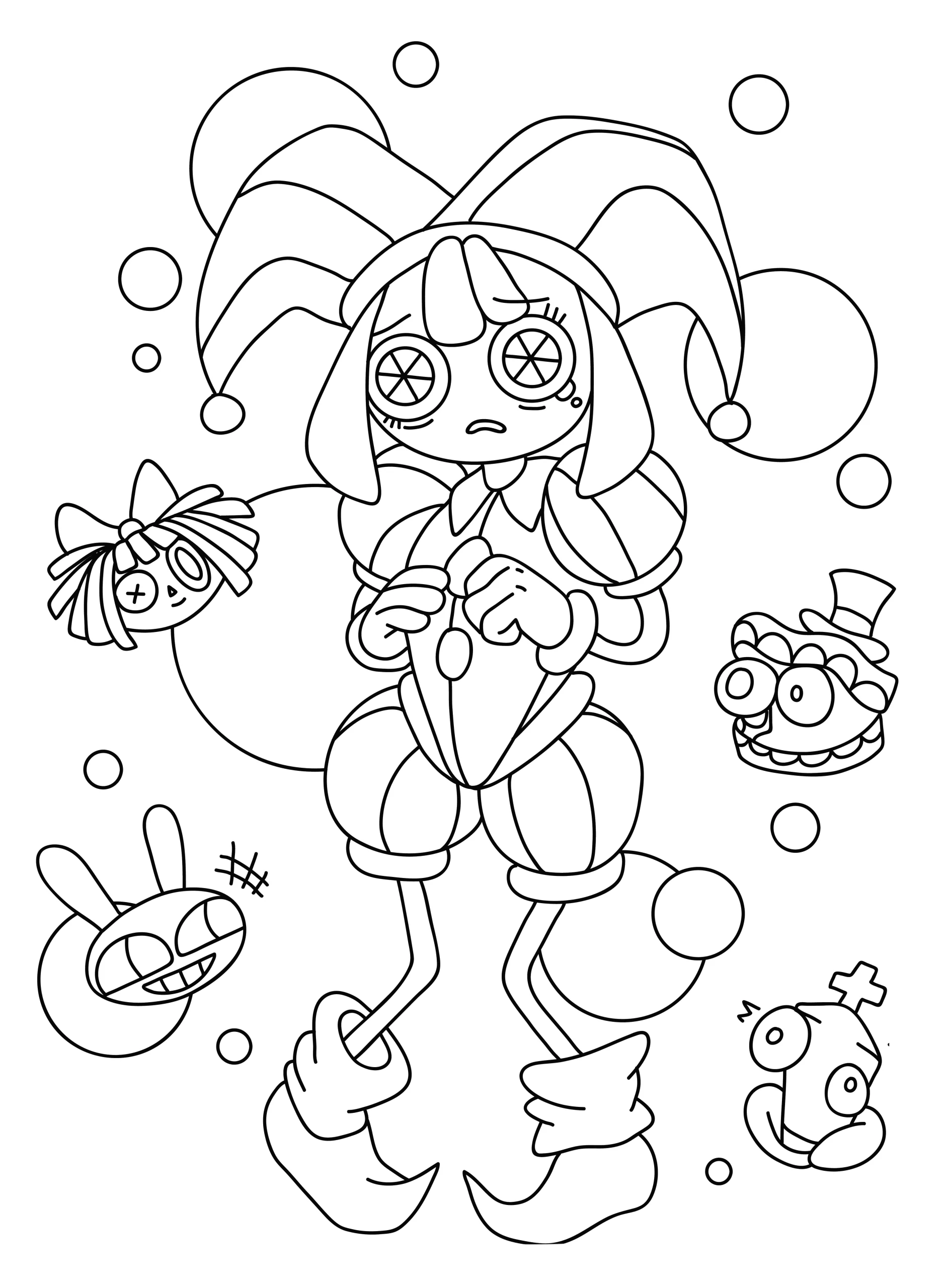 coloriage Pomni gratuit