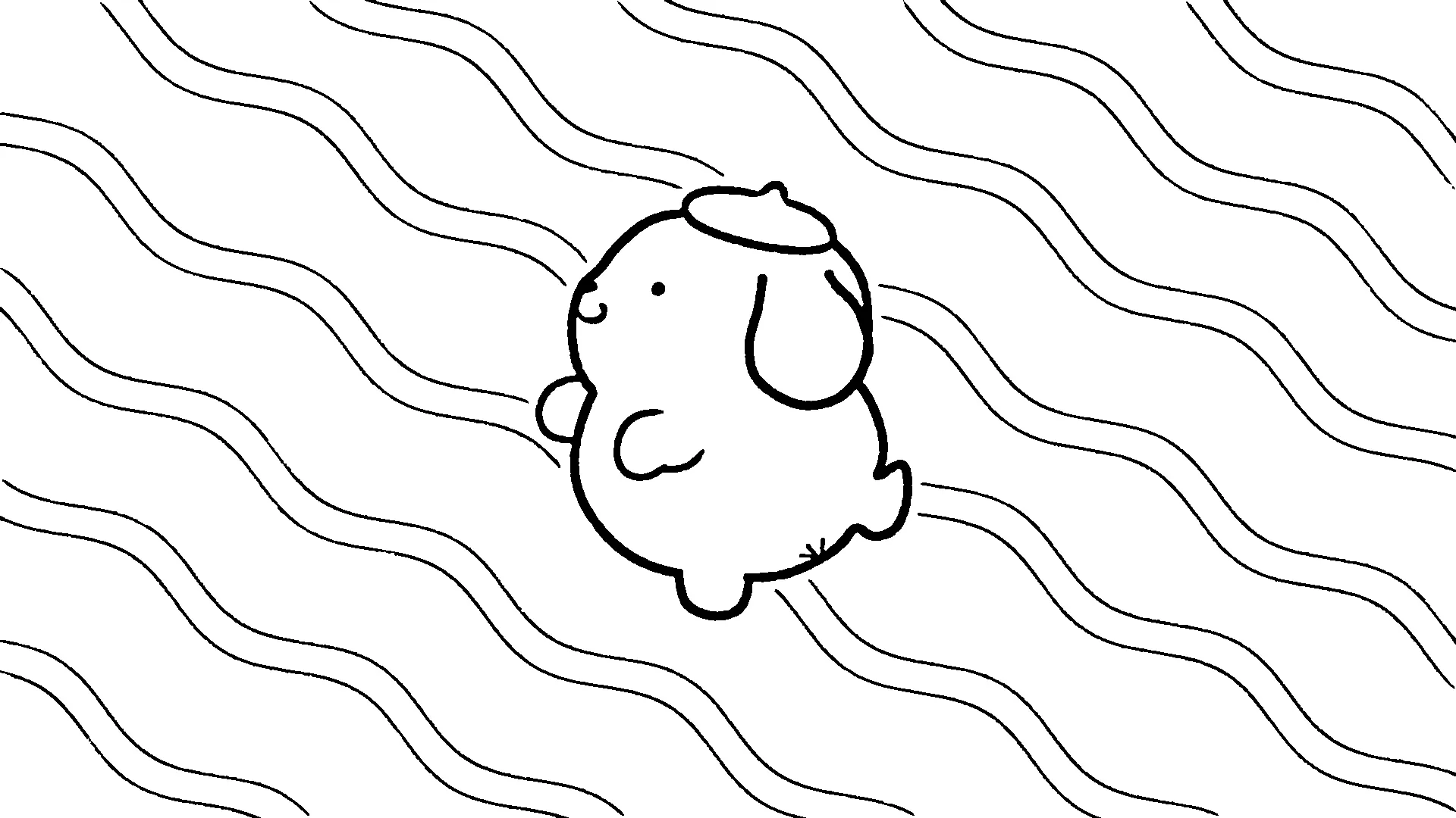 coloriage Pompompurin à imprimer pour enfant de 2 ans