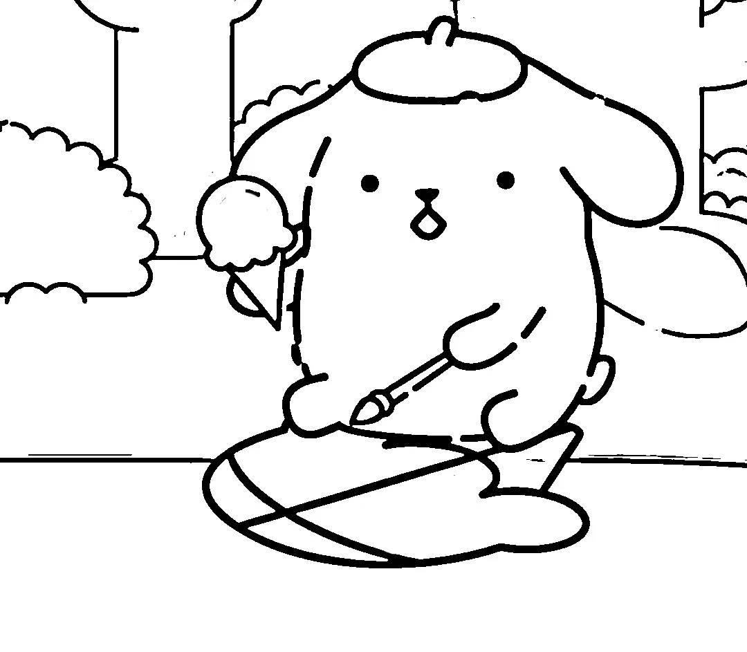 coloriage Pompompurin educatif pour enfant