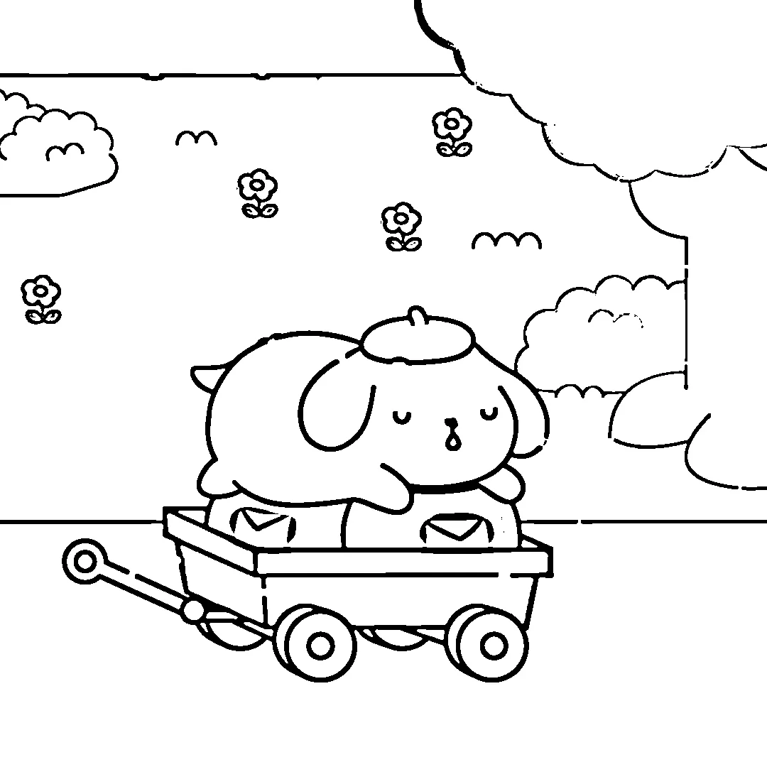 coloriage Pompompurin pour enfant a imprimer gratuit