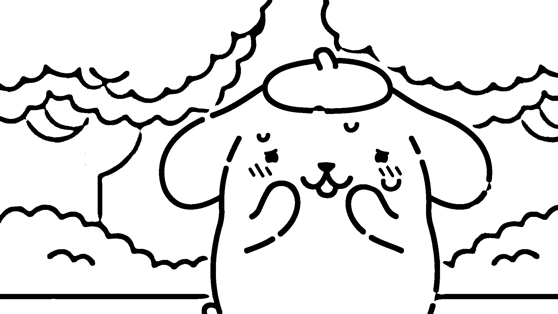 coloriage Pompompurin à imprimer pdf 1