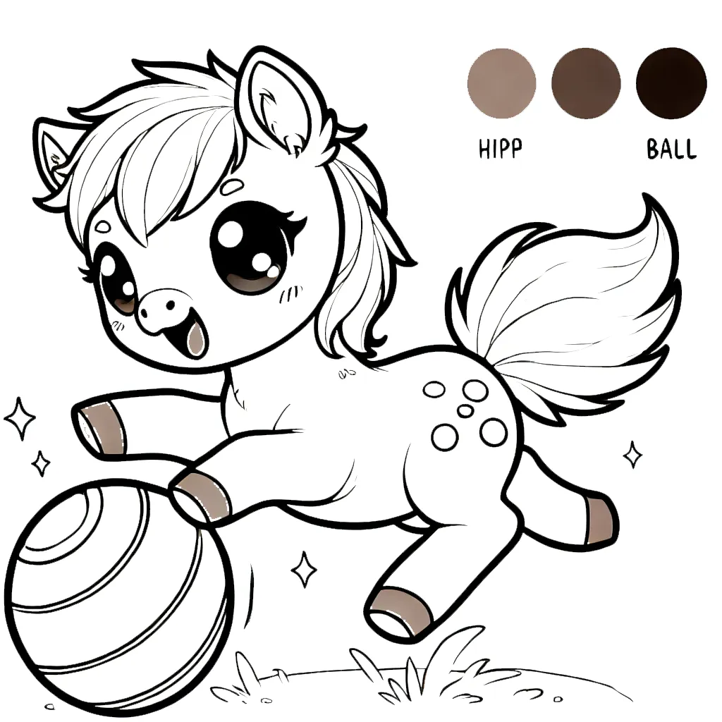 coloriage Poney à imprimer pour enfant de 12 ans