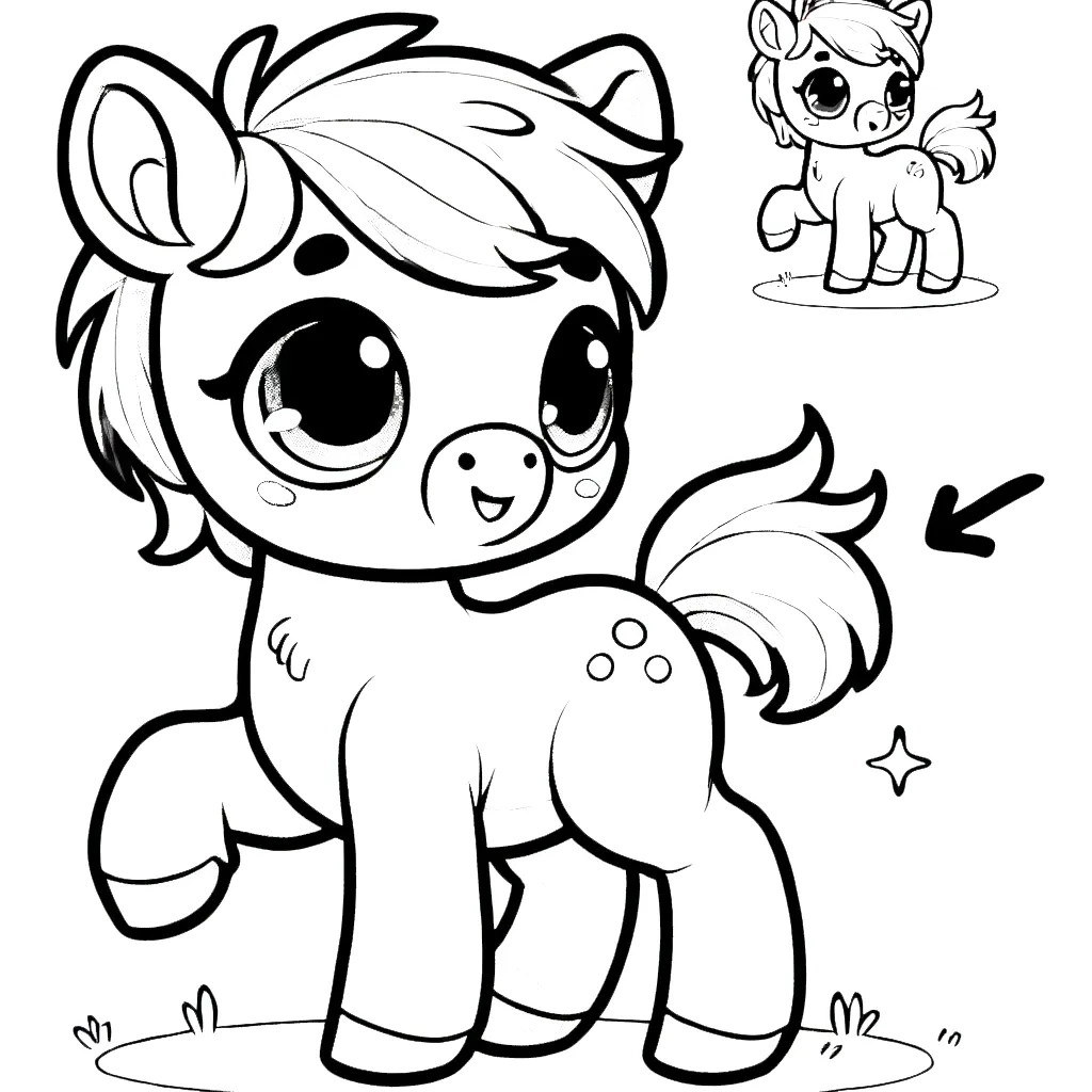 coloriage Poney gratuit à imprimer