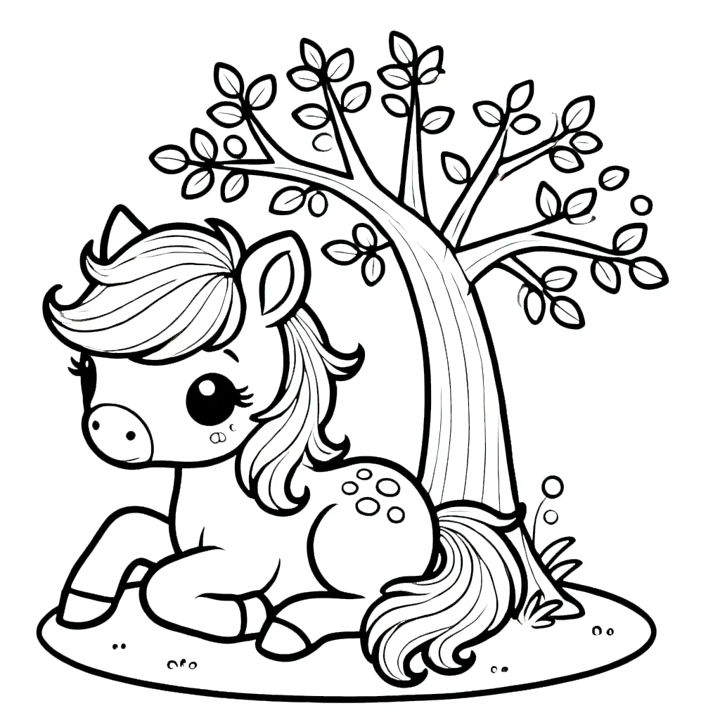 coloriage Poney et dessin a imprimer