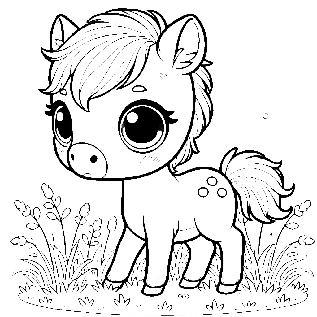 coloriage Poney a telecharger