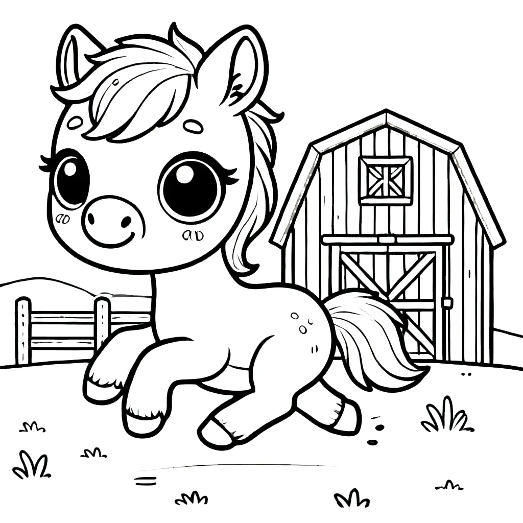 coloriage Poney a dessiner en ligne