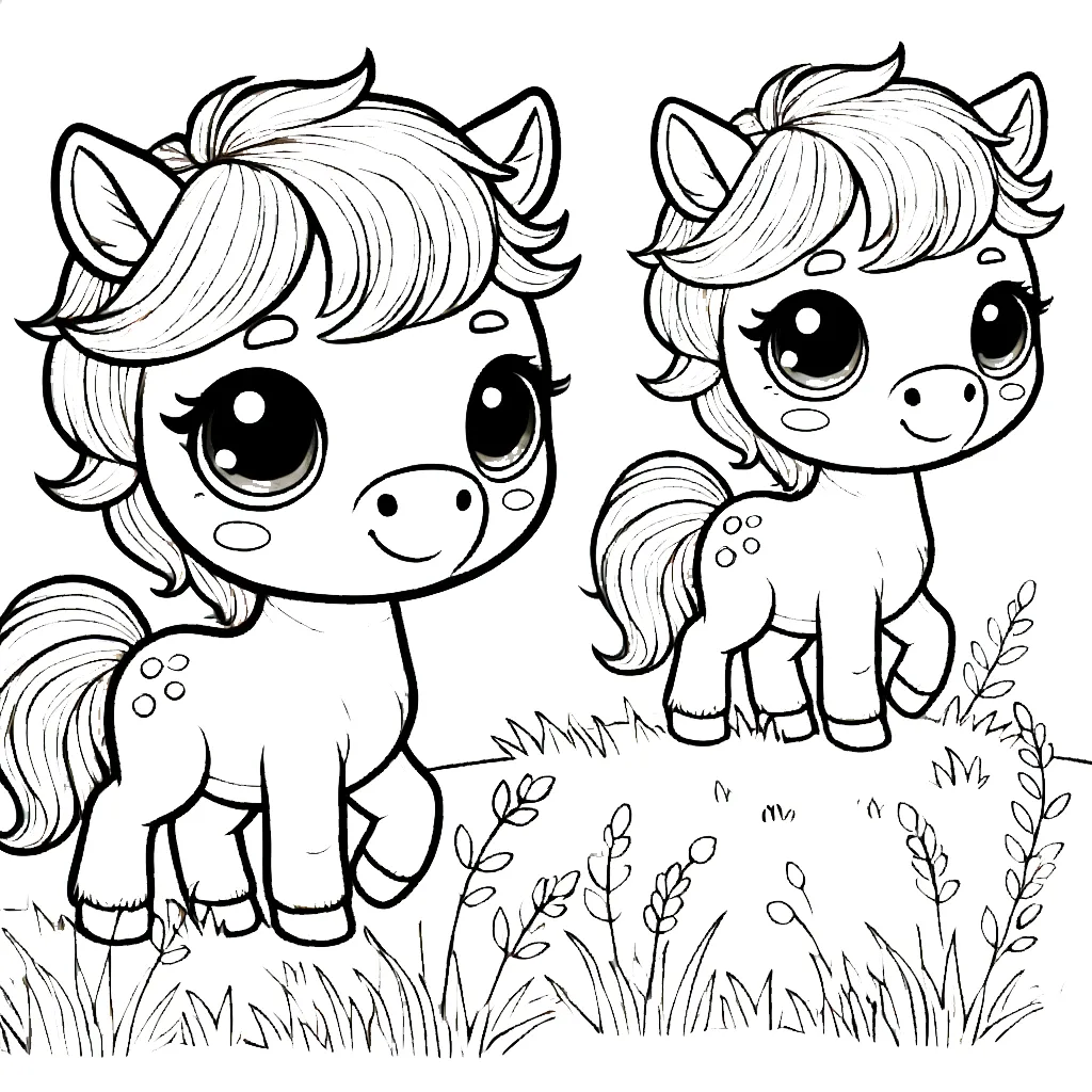 coloriage Poney a imprimer gratuitement 1