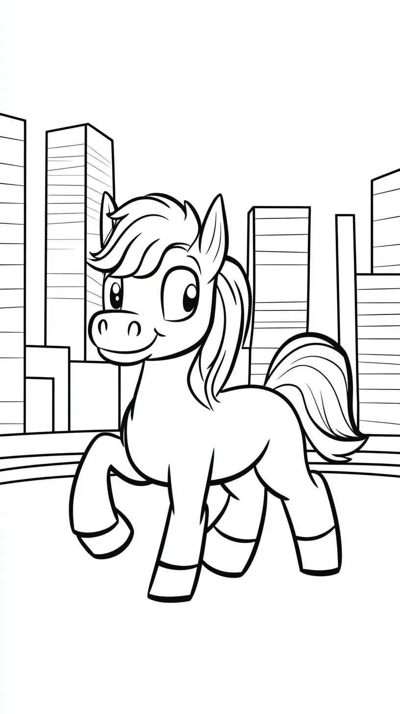 a imprimer coloriage Poney gratuit