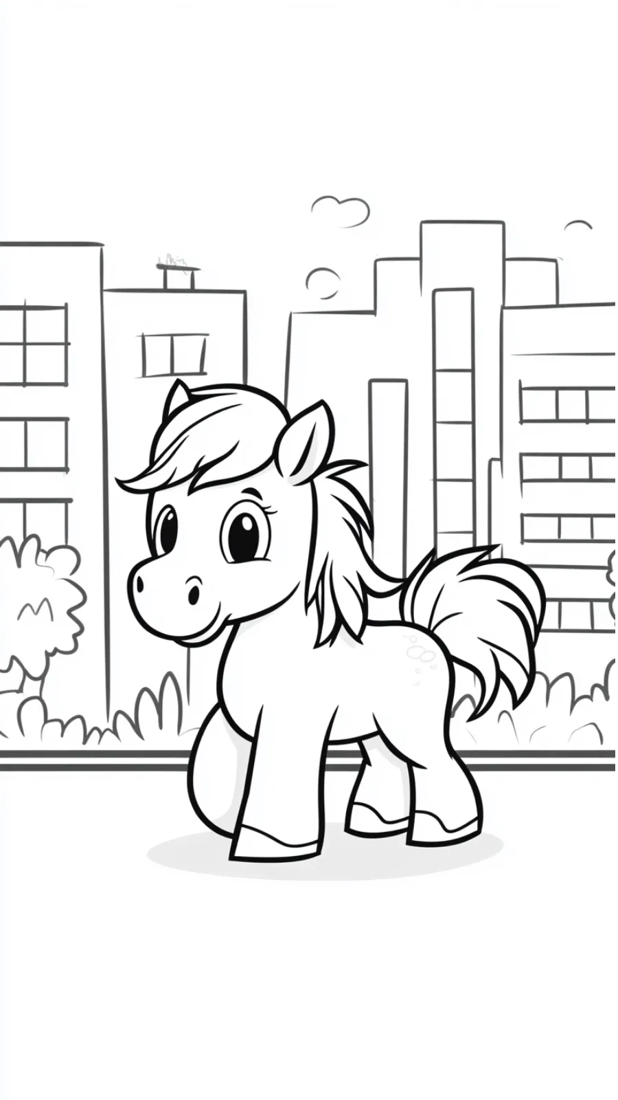 coloriage Poney à imprimer pdf