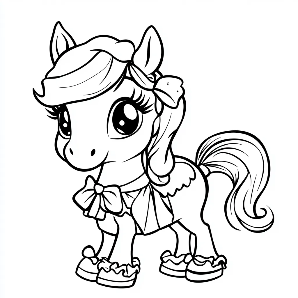 coloriage Poney pour enfant de 3 ans