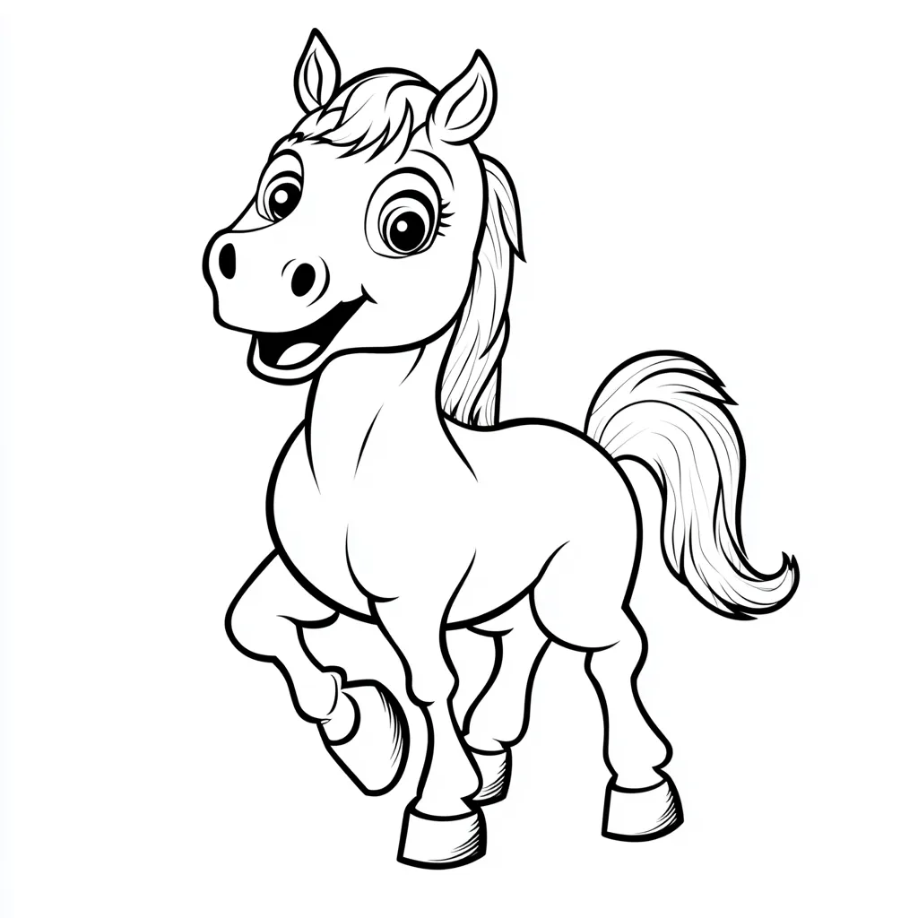 coloriage Poney pour enfant de 10 ans